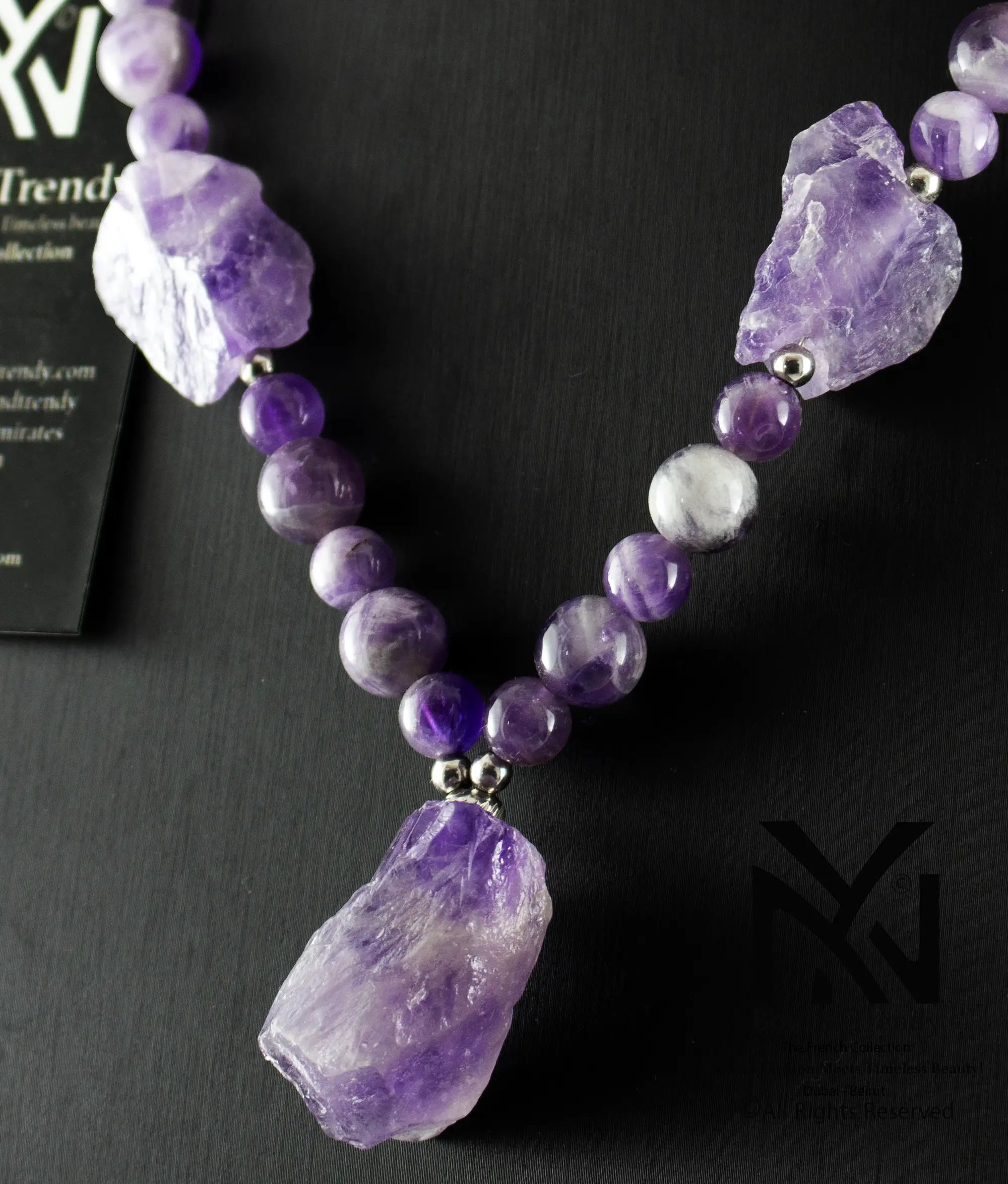  Complete Set Uncut Rough Natural Amethyst Stone-And Beads 1