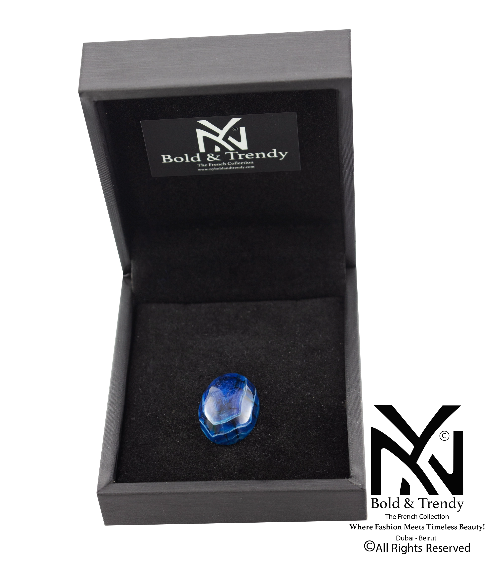 Dragon Blue Black Agate 1