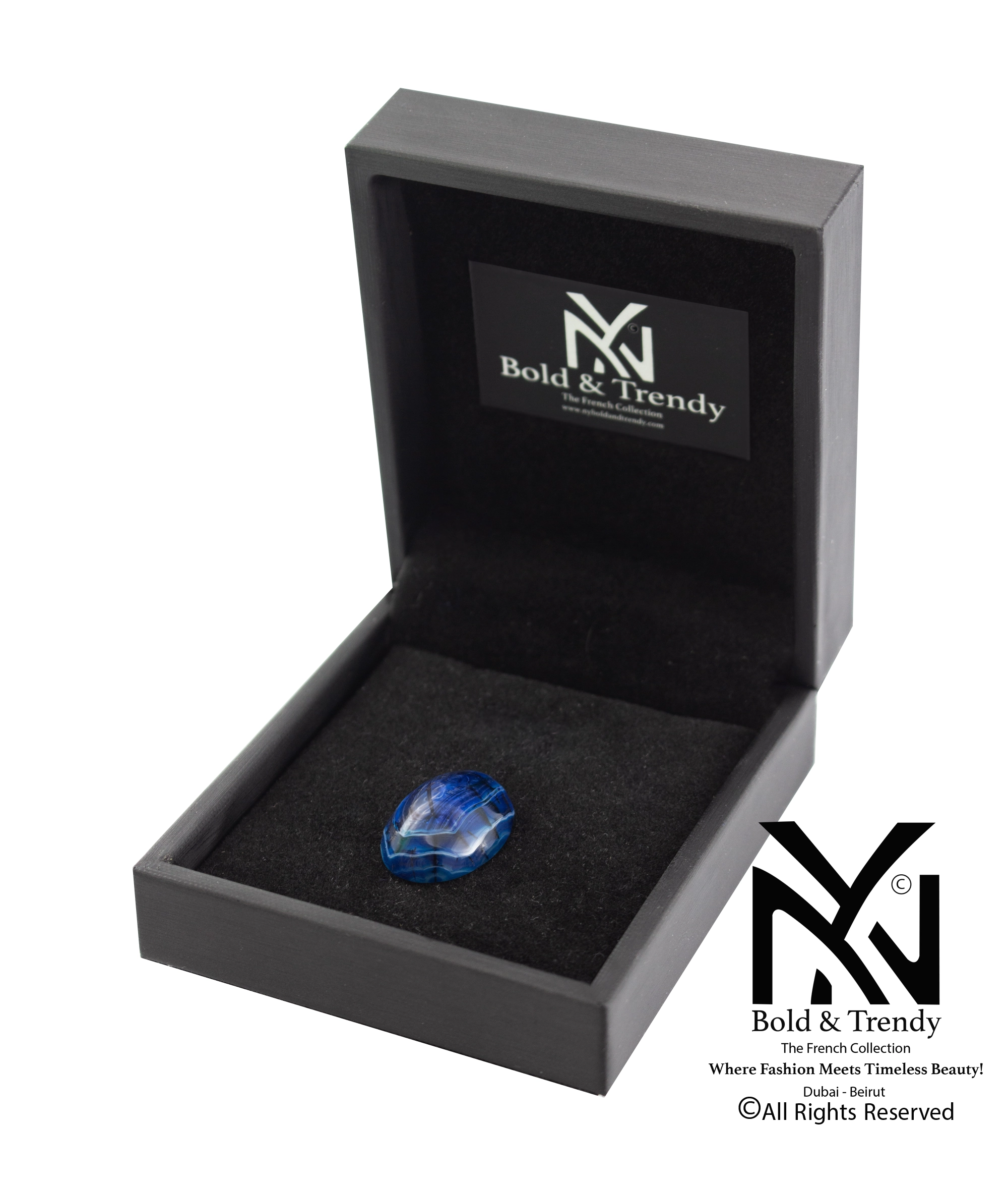  Dragon Blue Black Agate 1