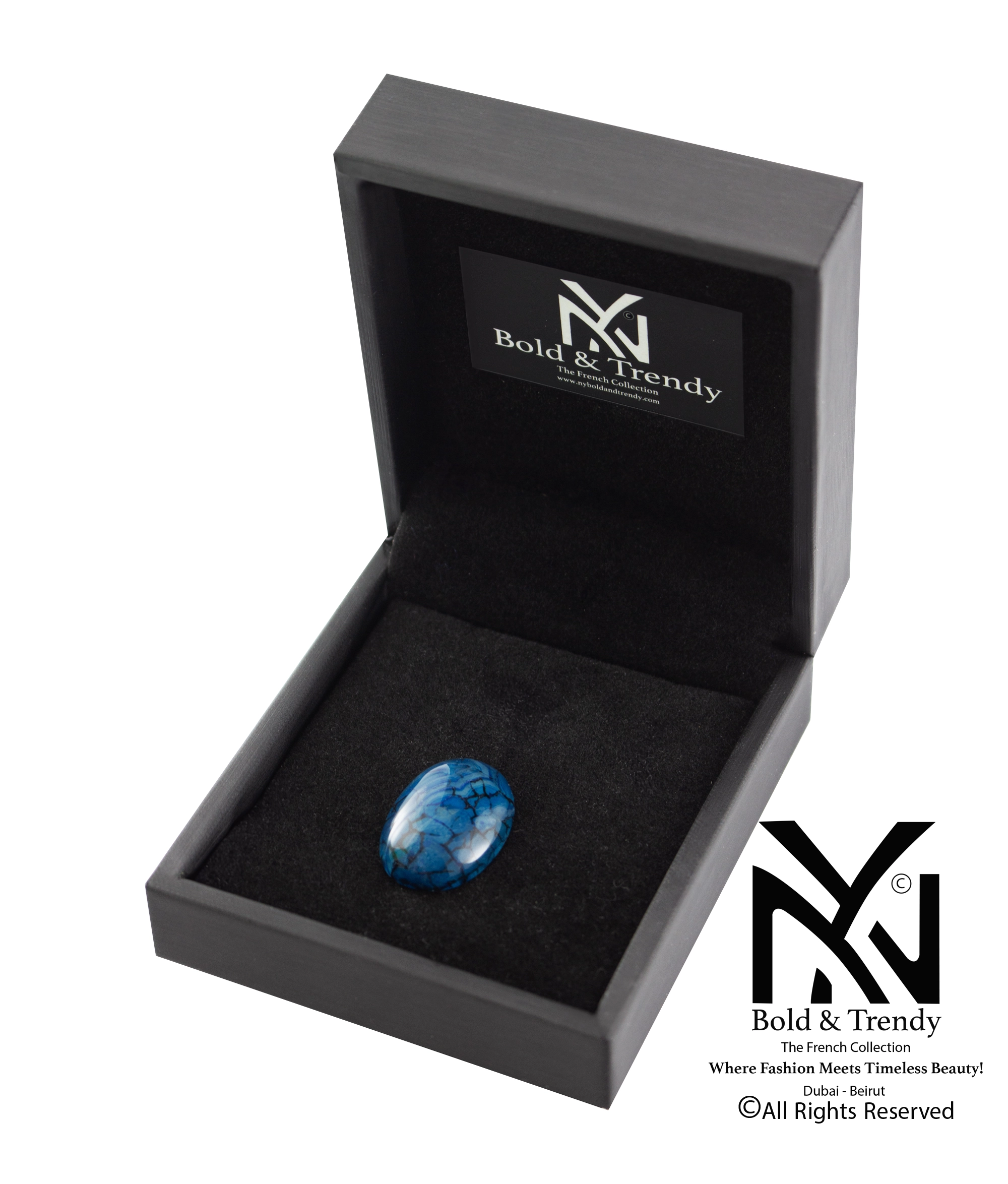Dragon Dark Blue Black Agate 1