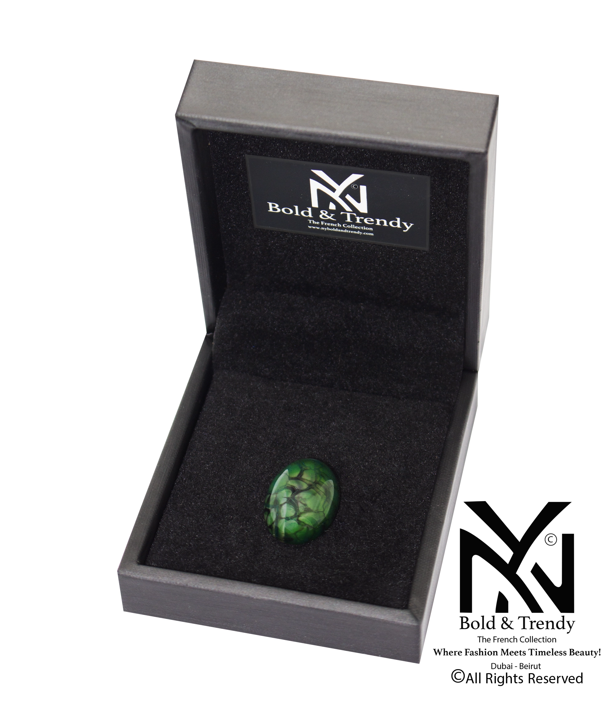 Dragon Green Black Agate Stones 1