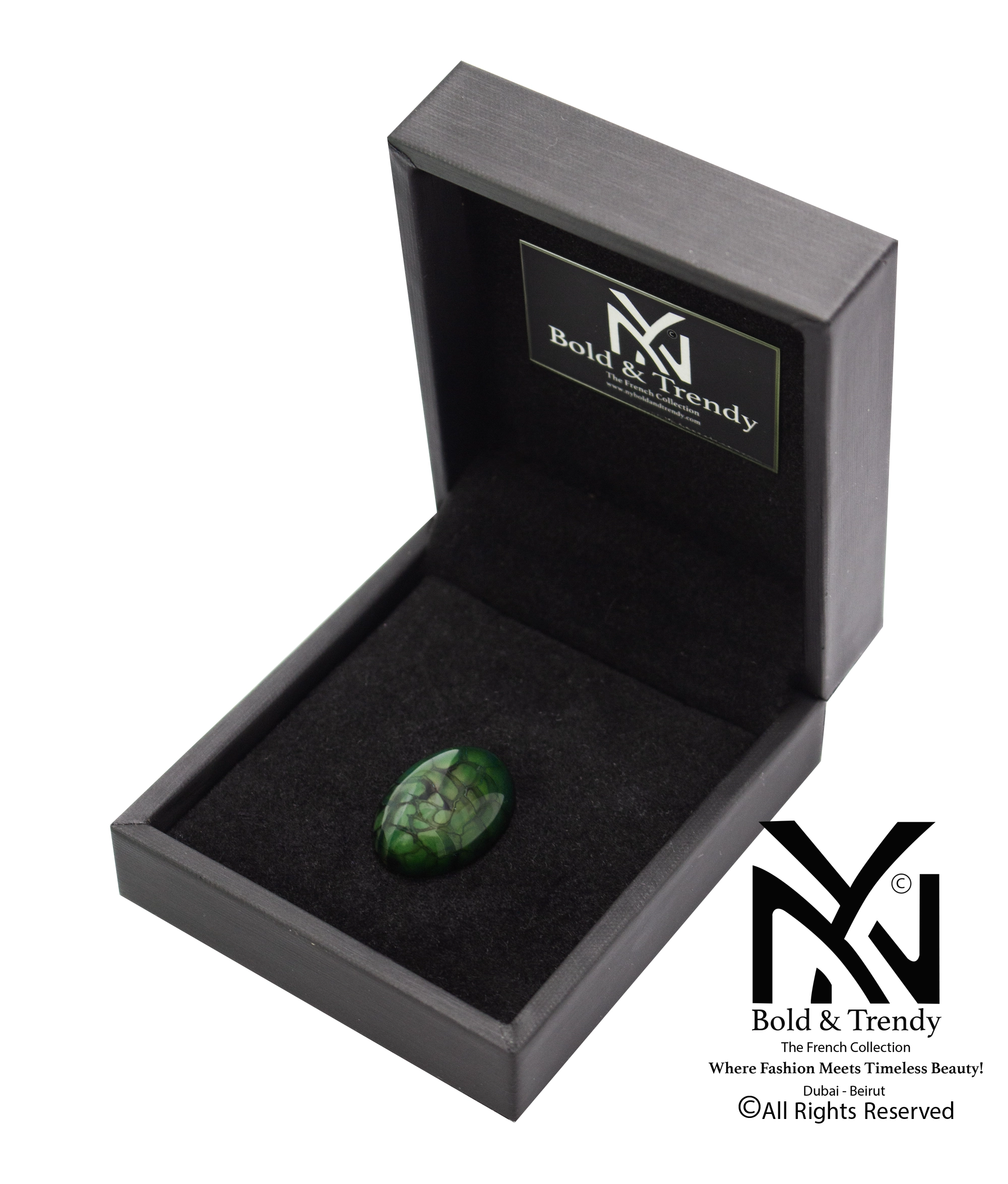 Dragon Green Black Agate Stones 1