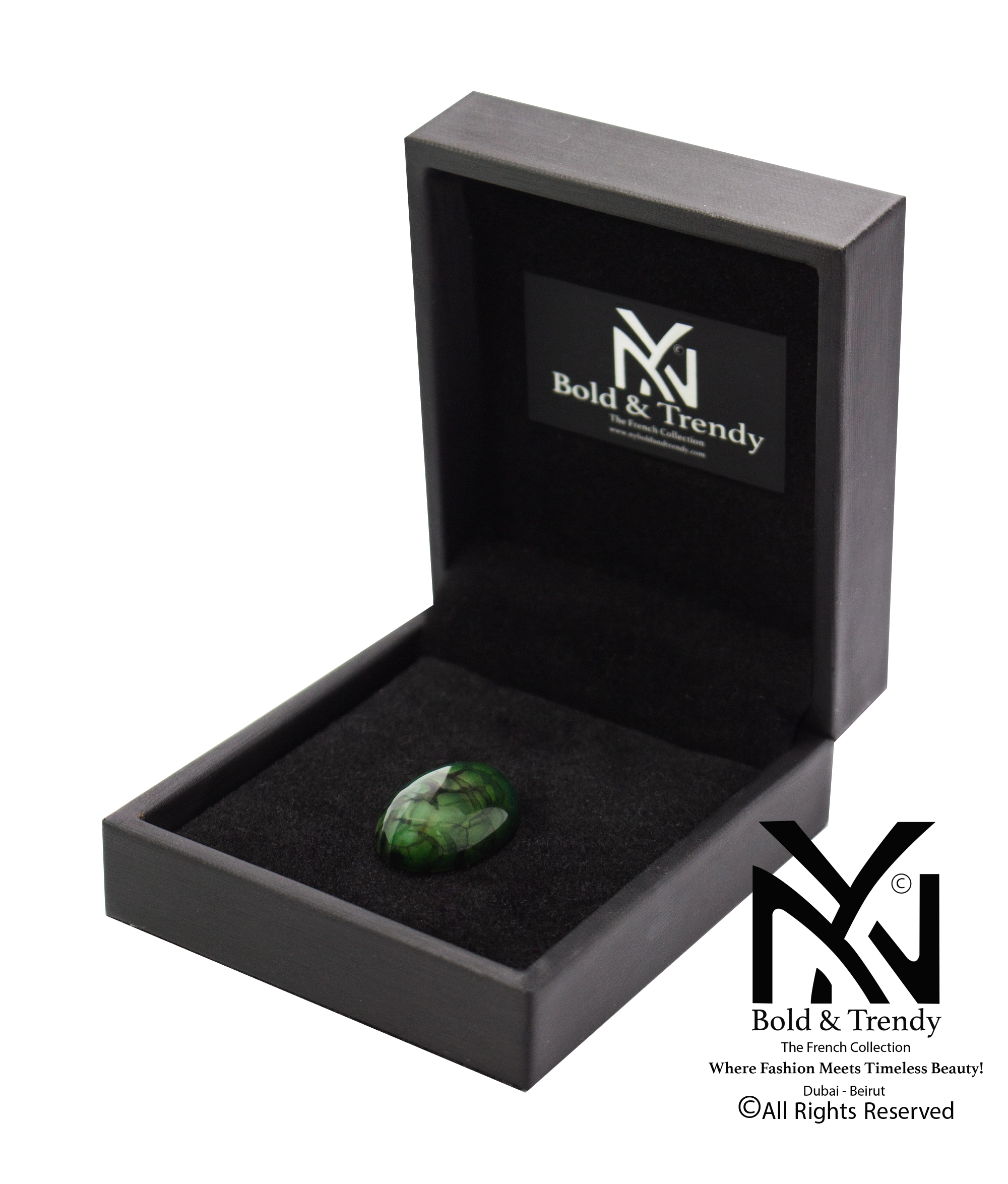 Dragon Green Black Agate Stones 1