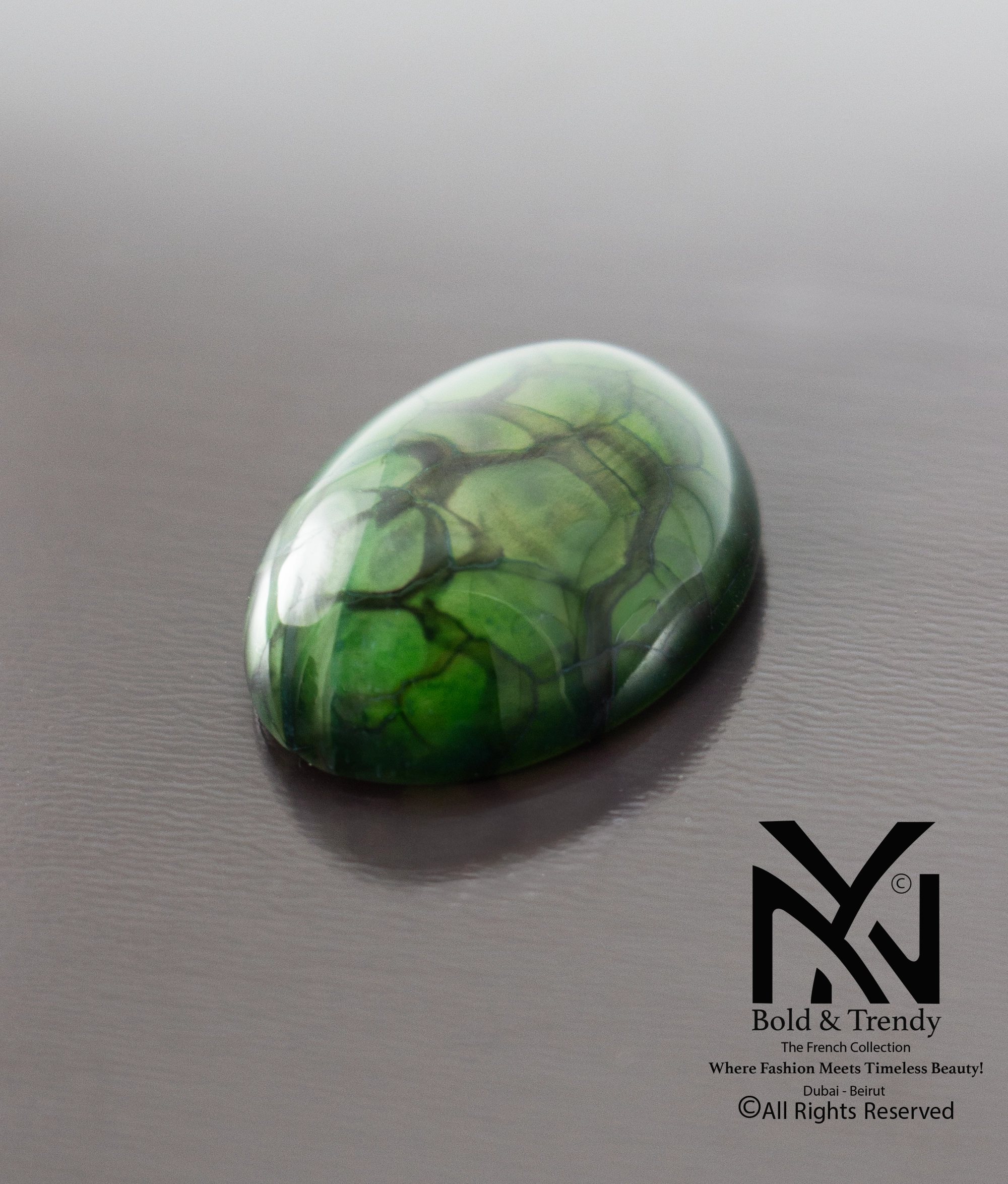 Dragon Green Black Agate Stones 1