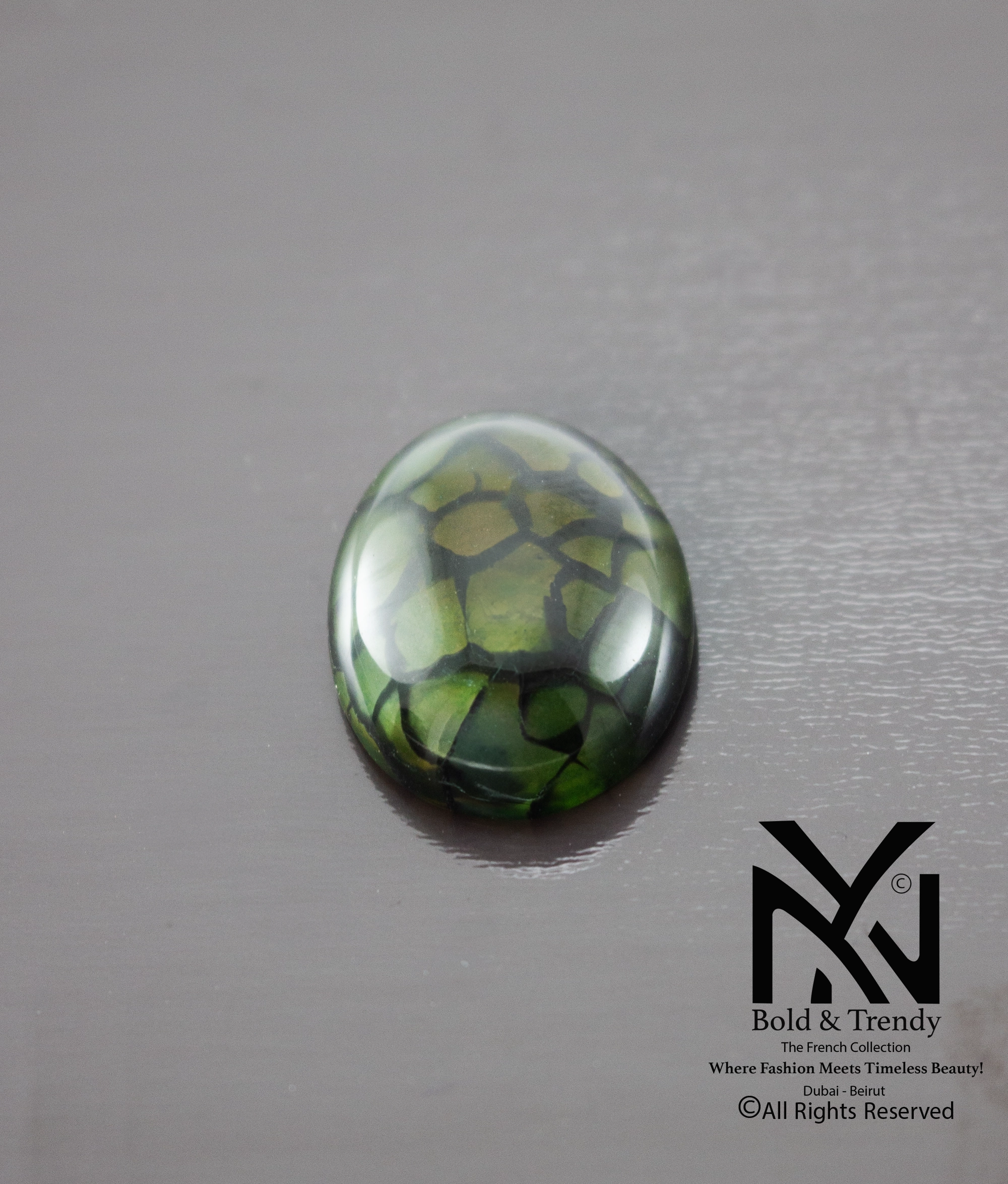 Dragon Green Black Agate Stones 1