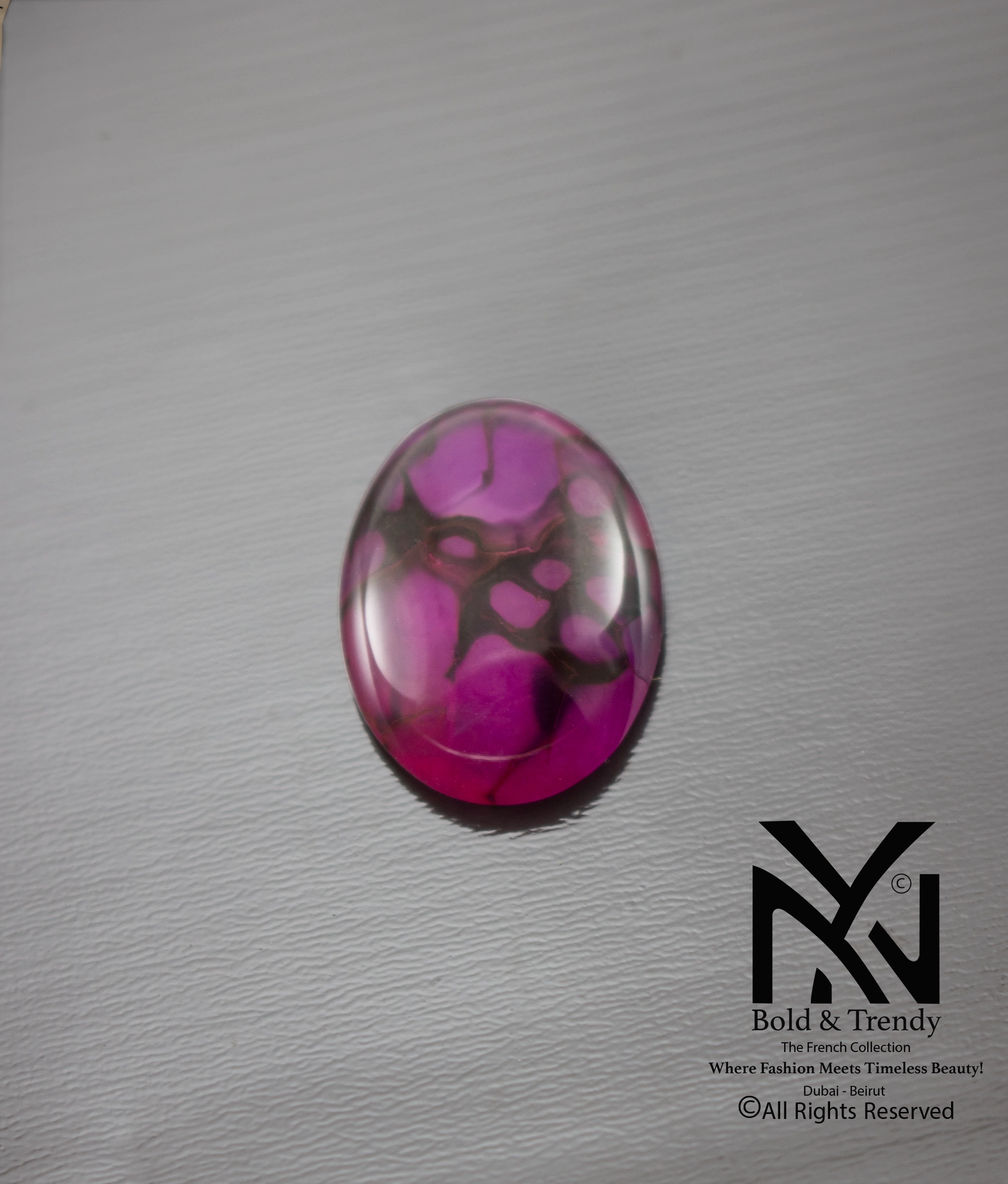 Dragon Pinkish Black Agate 1