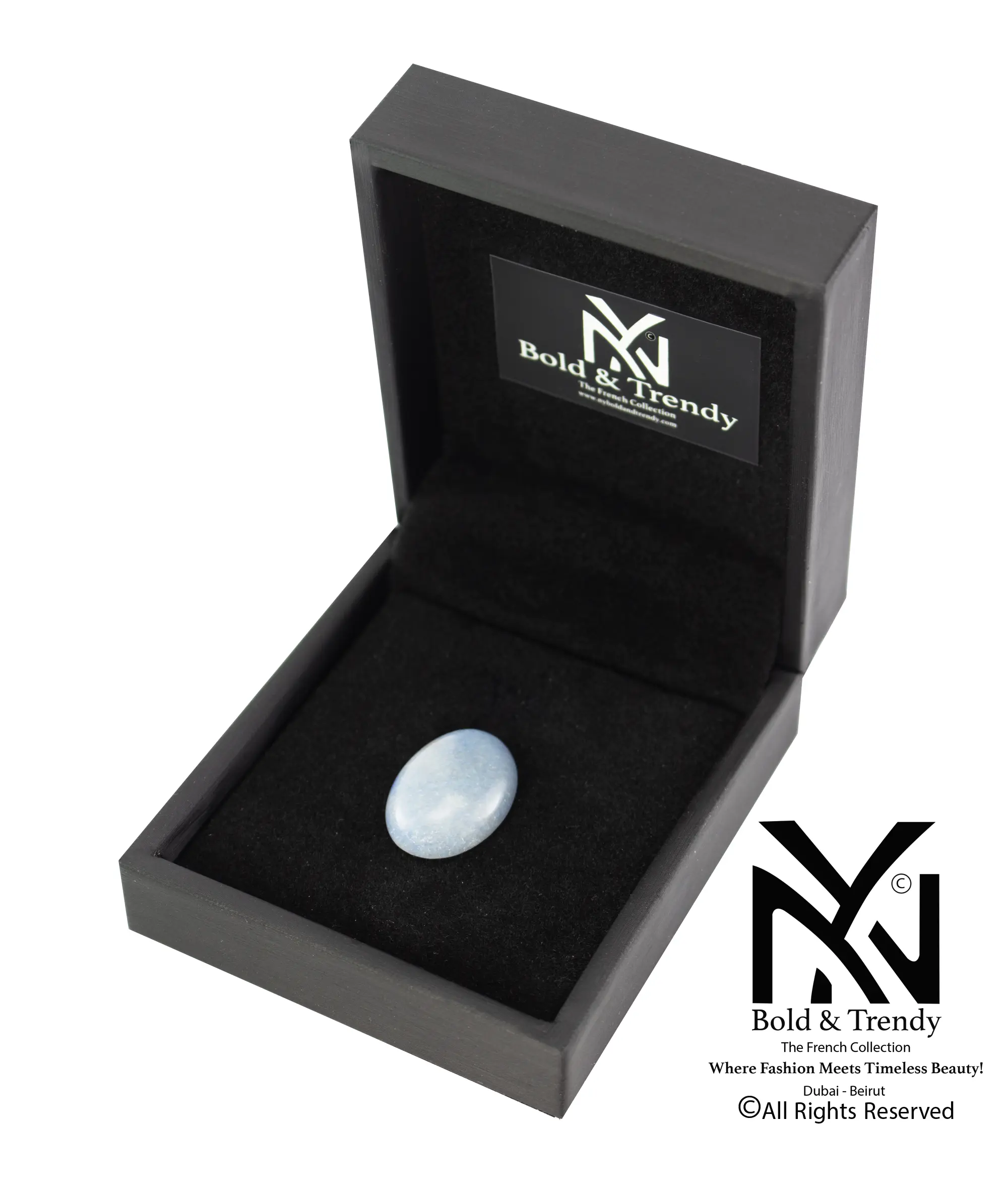  Natural Crystal Blue Angelite Palm stone 1