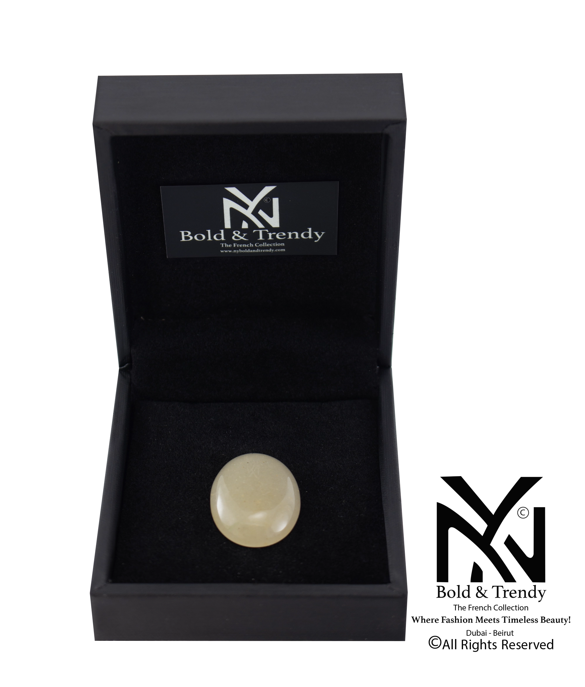  Natural Beige Agate Stones 1