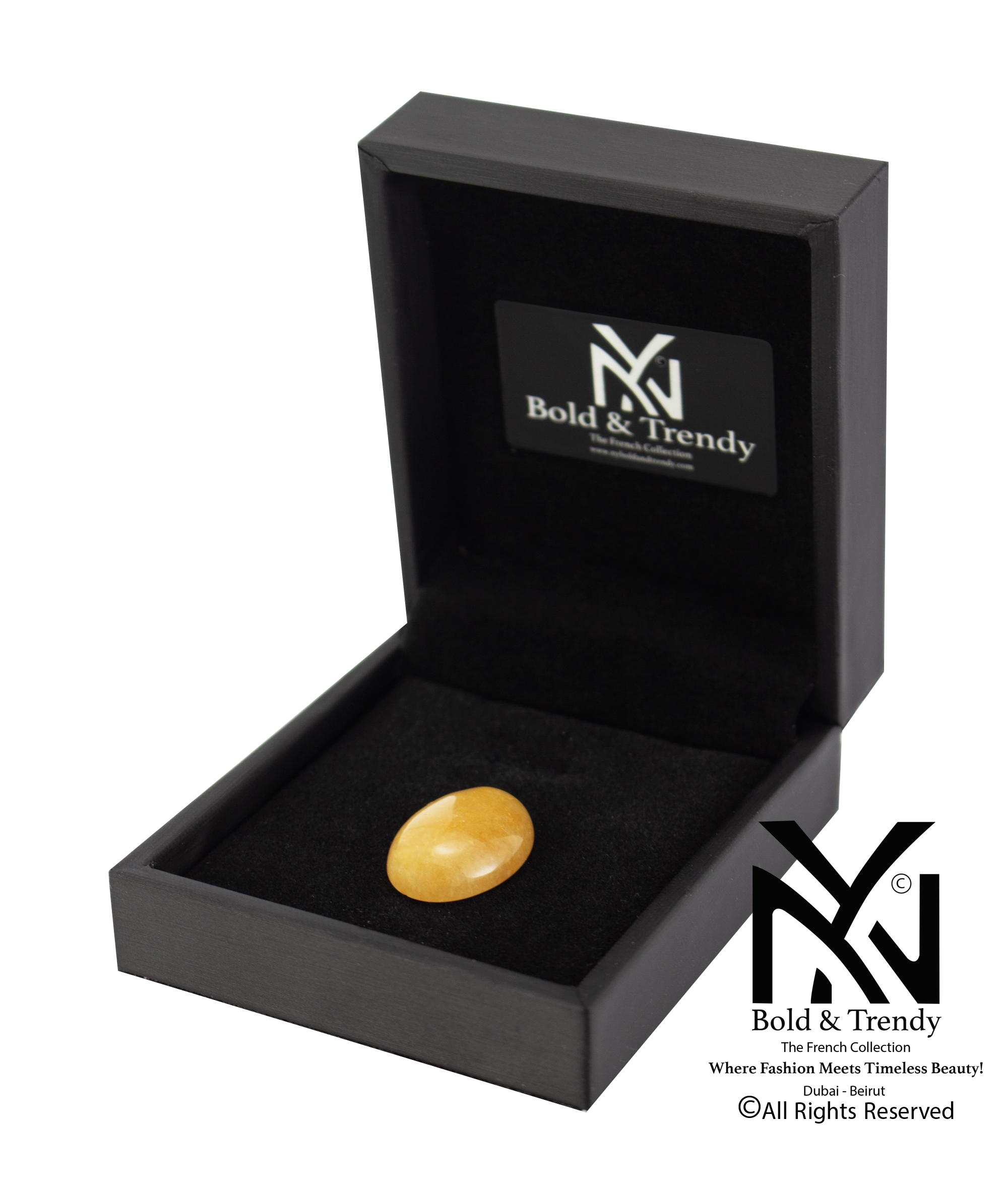  Natural Yellow Agate Stones 1
