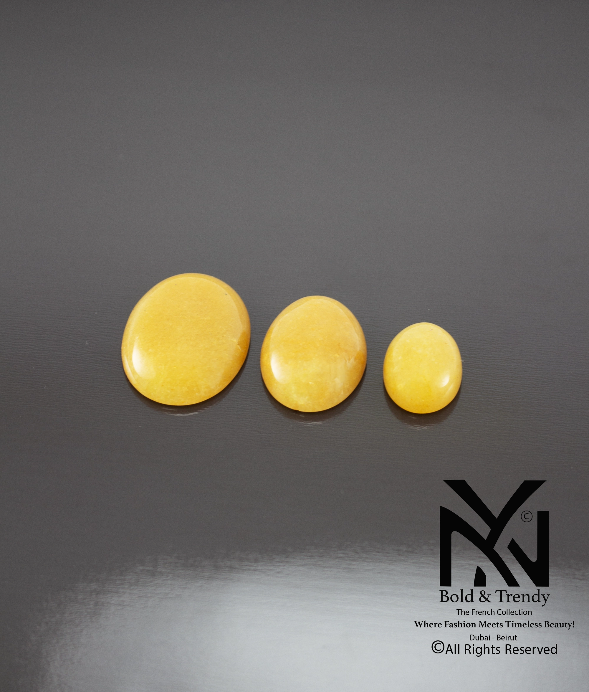  Natural Yellow Agate Stones 1