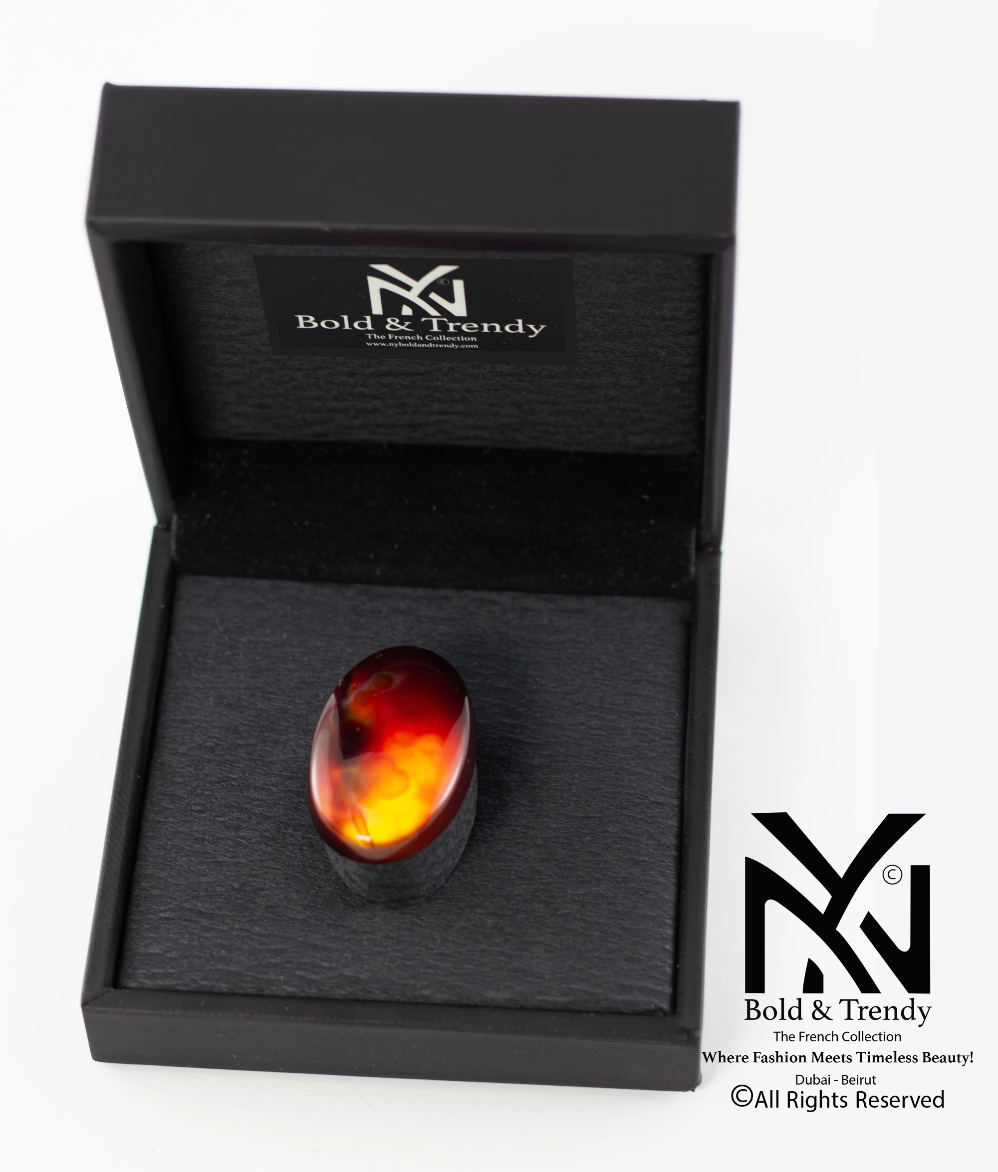 black yellow red agate 1