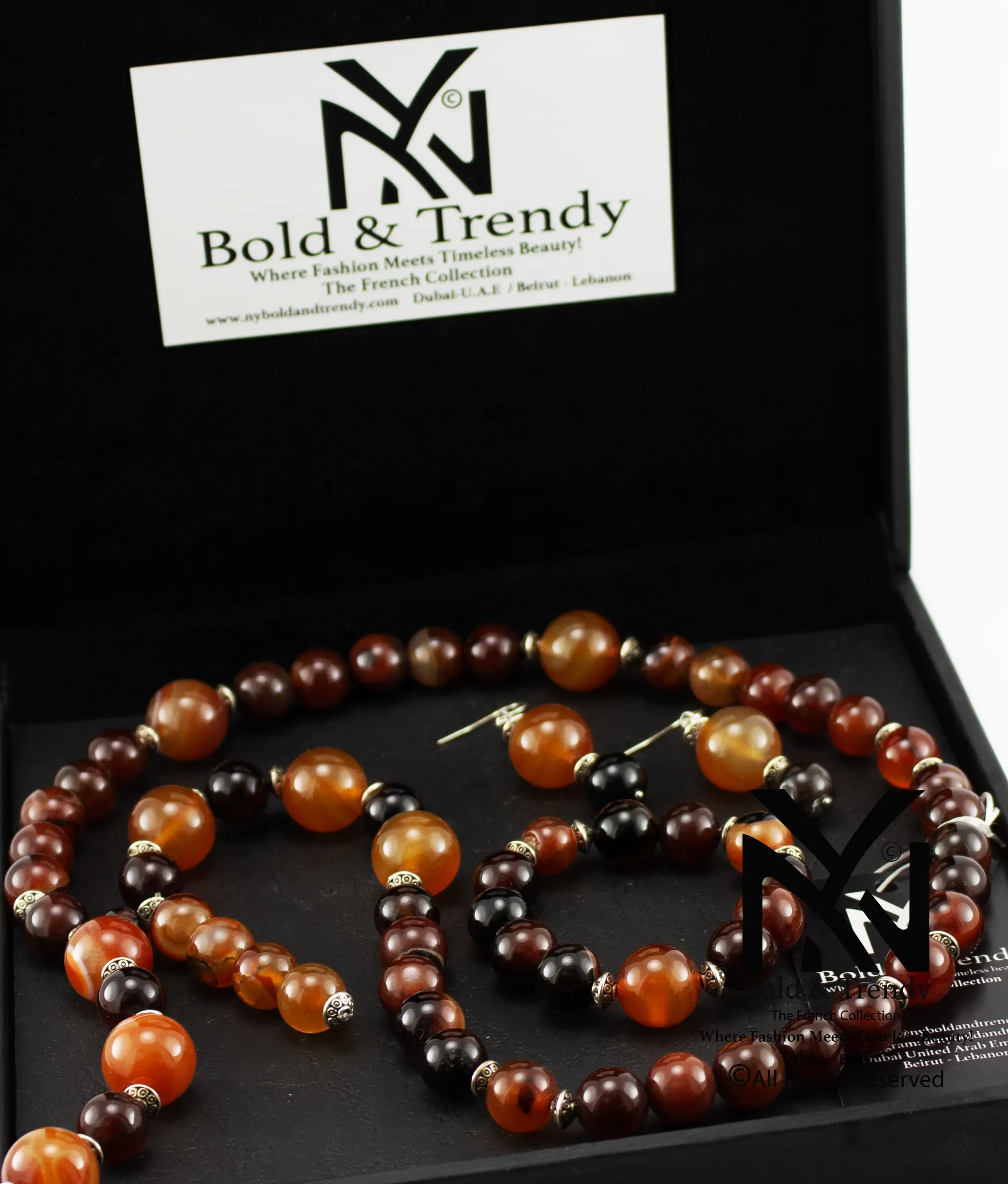  Complete Set Mix Of Rare Agate Black Australian Mexican Red Fire Orange Peach Yamani and Silver 1