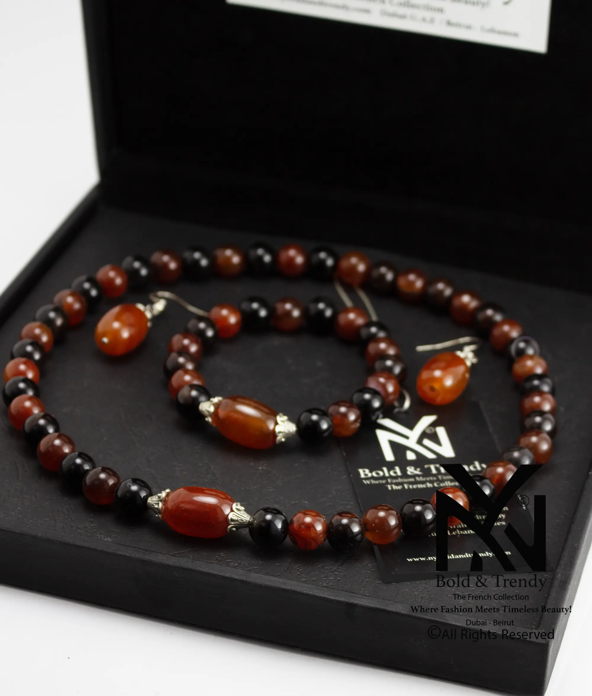  Complete Set Mix Of Rare Agate Black Australian Mexican Red Fire Orange Peach Yamani and Silver 1
