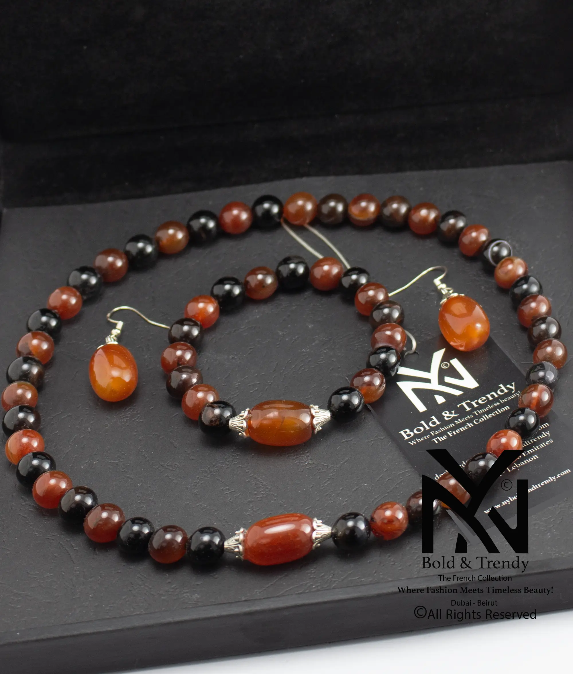  Complete Set Mix Of Rare Agate Black Australian Mexican Red Fire Orange Peach Yamani and Silver 1