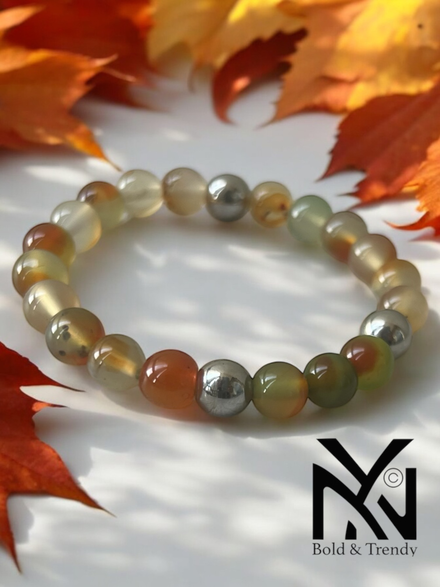 Bracelet Élégance Naturelle - Natural Agate Bracelet for Vitality and Protection