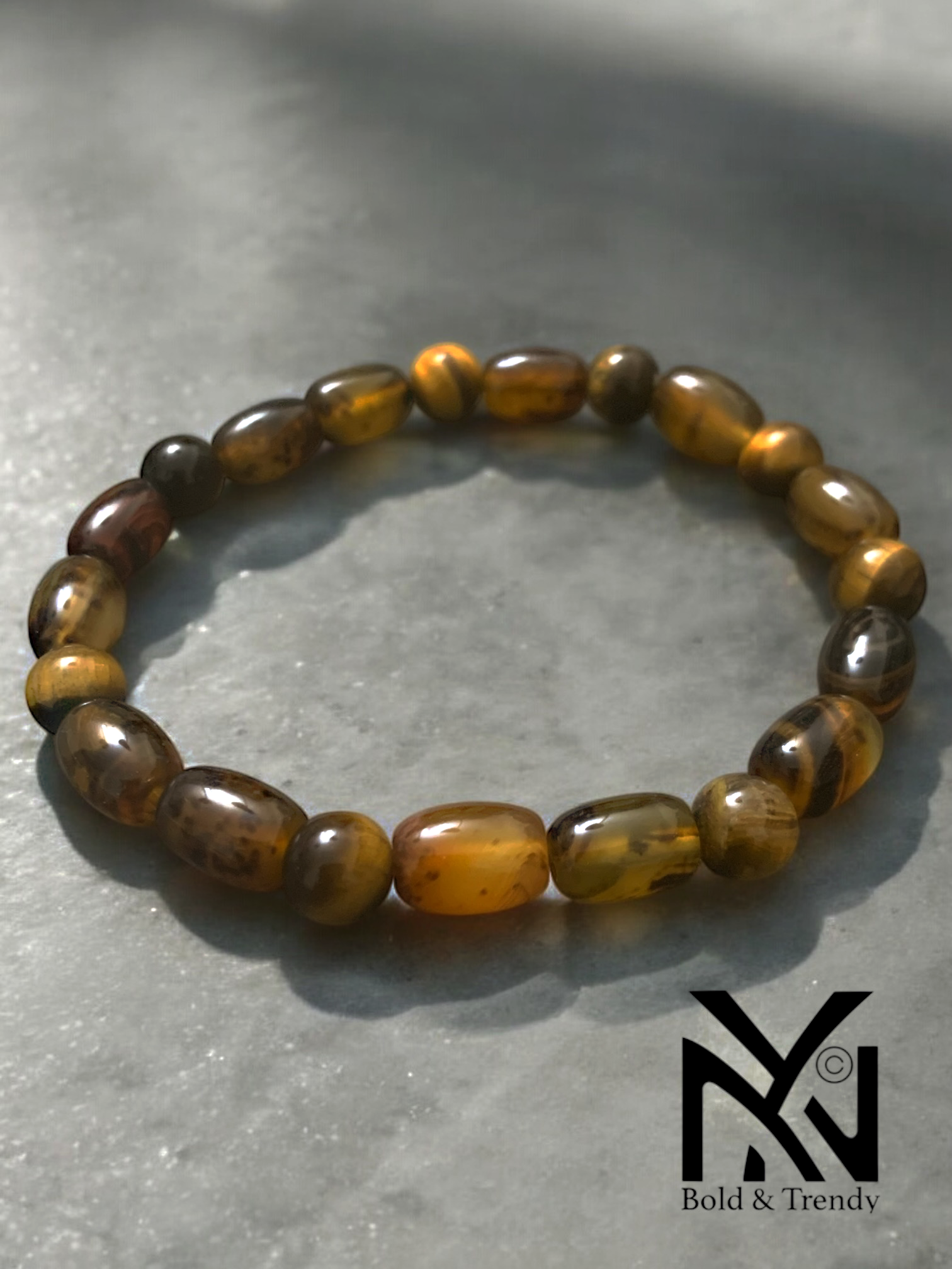 Vue arrière du bracelet Œil de Tigre avec détails du design