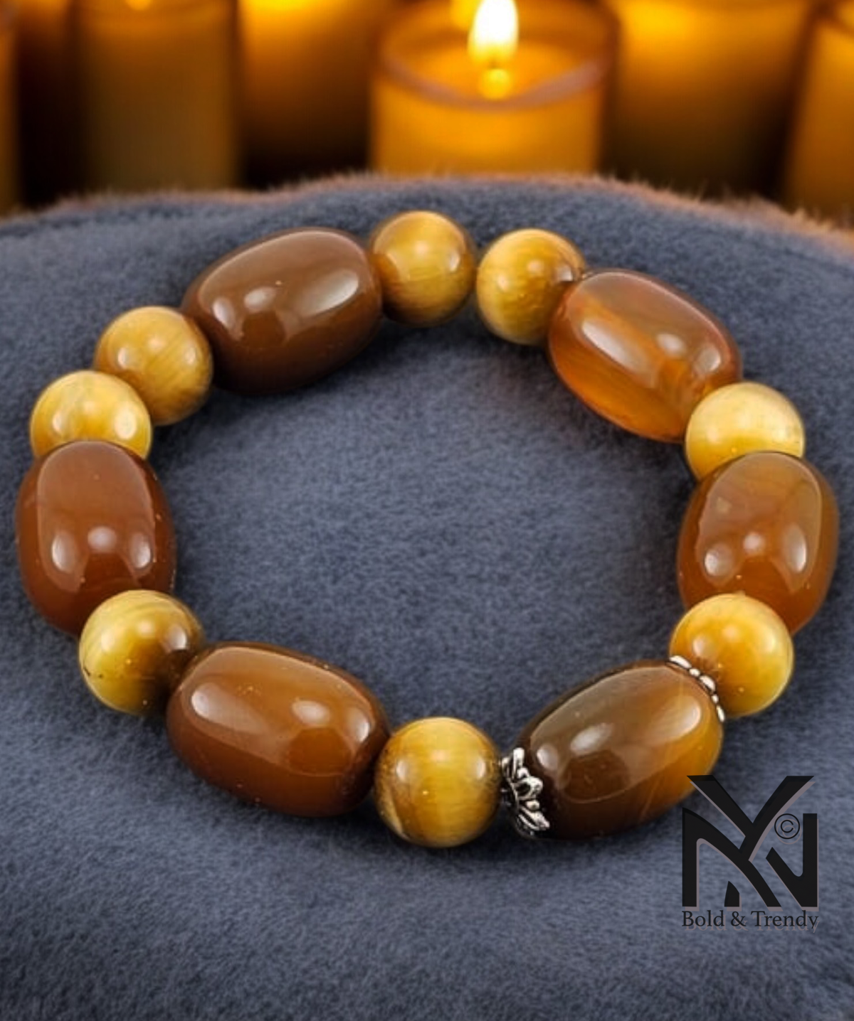 Éclat Mexicain bracelet back view with Mexican agate details