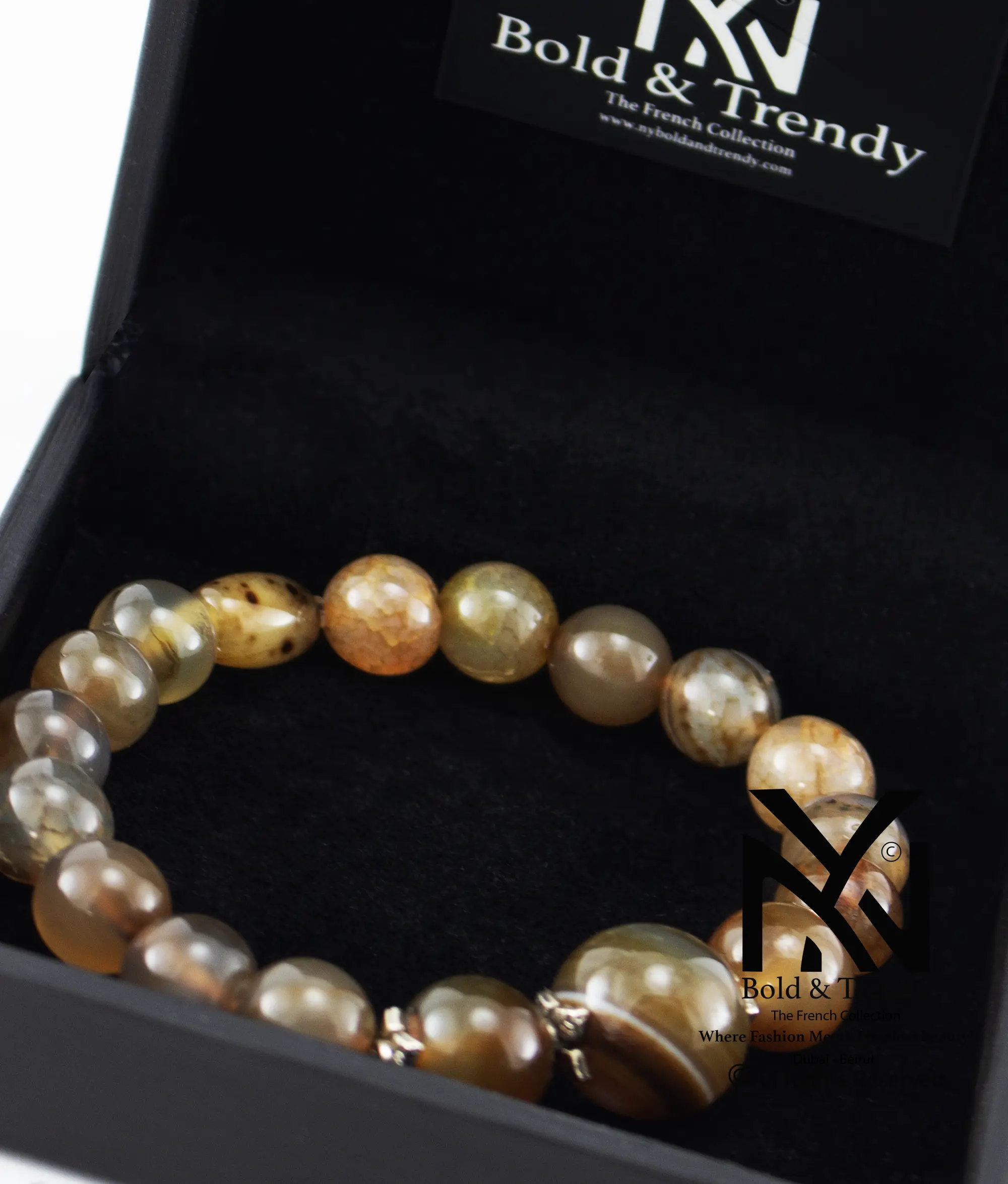  Unisex Beads Ivory Agate Bracelets 1
