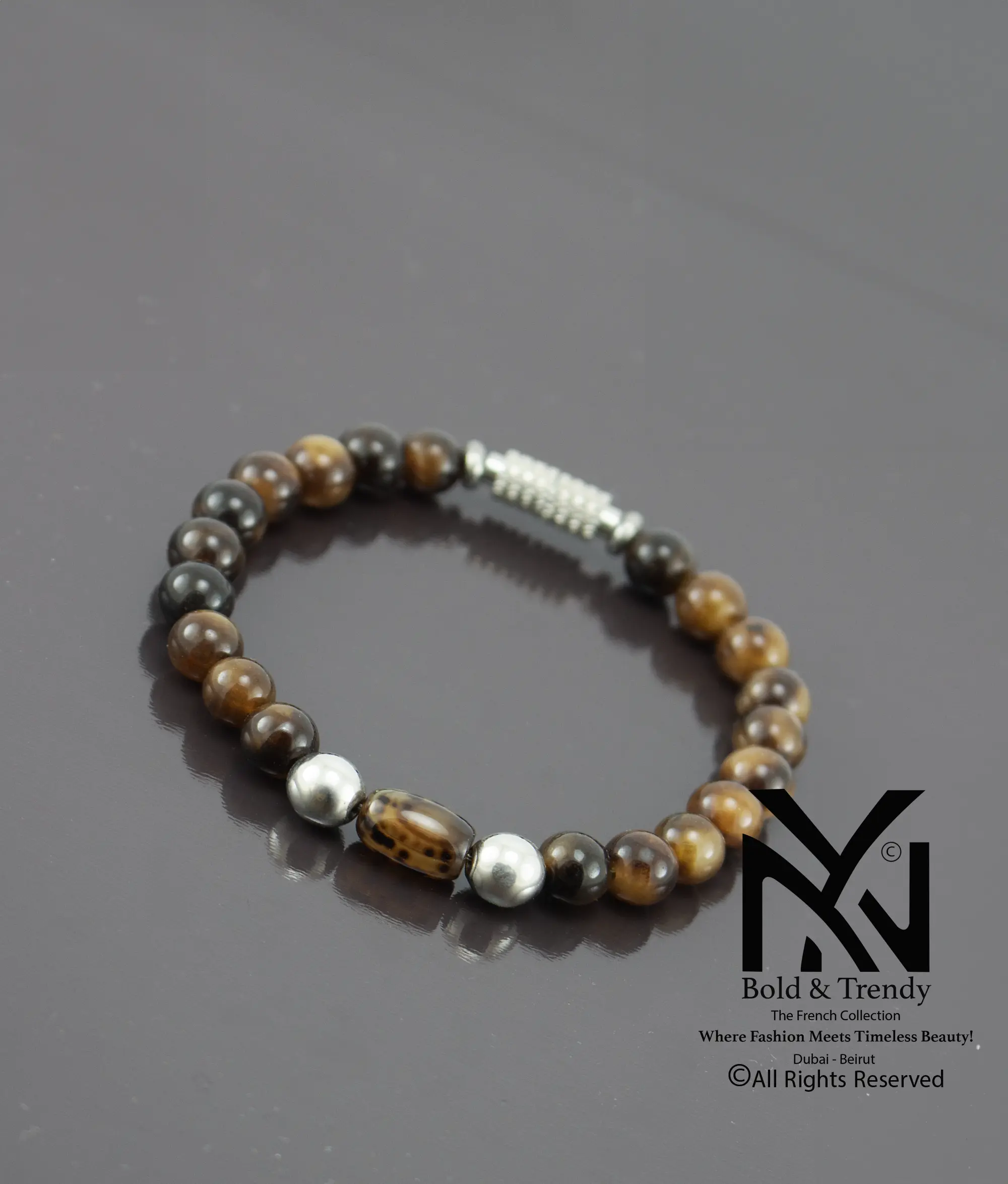  Unisex Bracelet Natural Botswana Hazel Agate 1