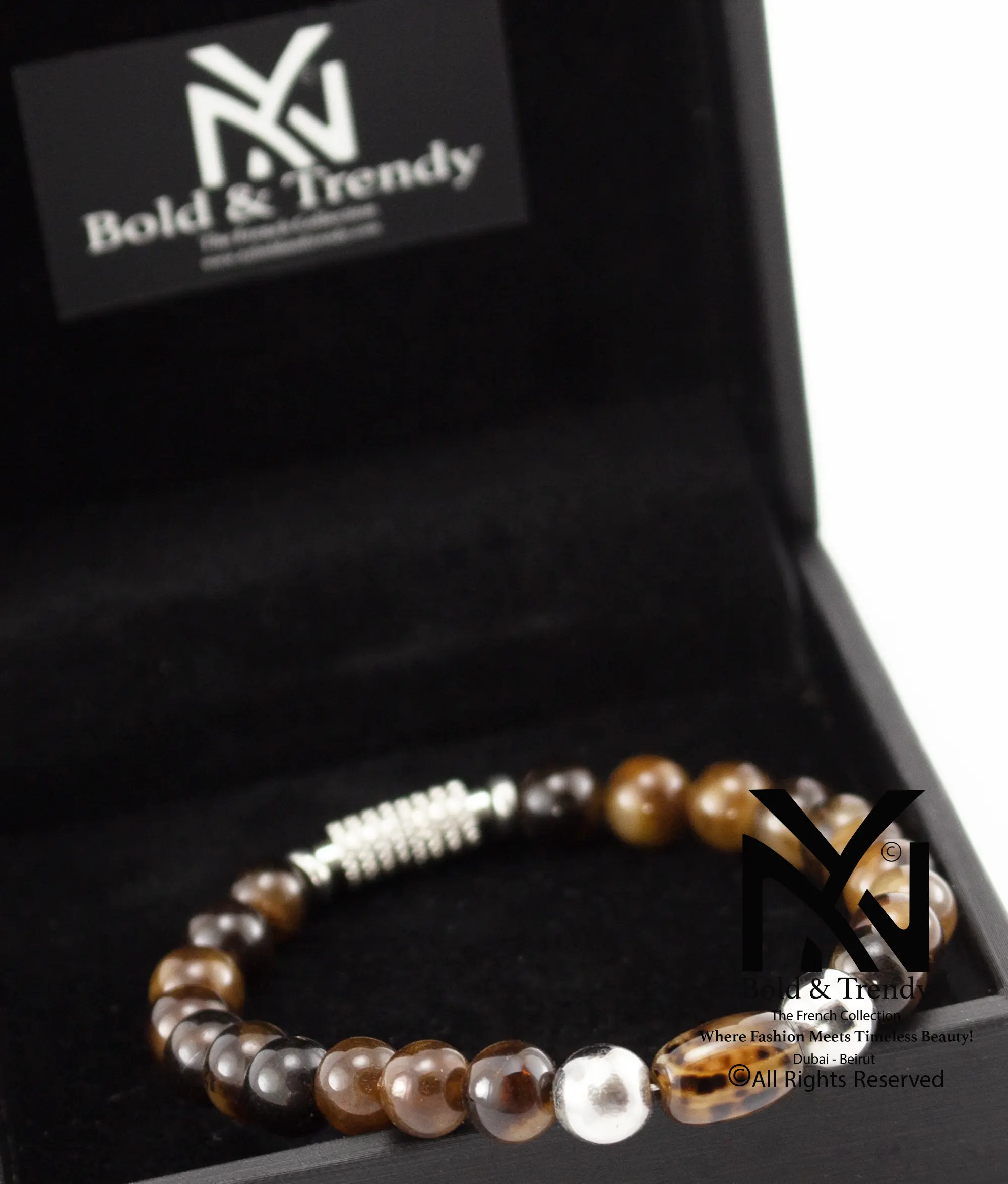  Unisex Bracelet Natural Botswana Hazel Agate 1